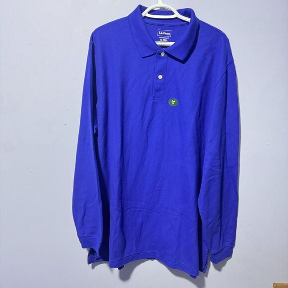 LL. Bean men's blue XL Tall polo new with tag‎ long sleeve - Picture 2 of 6
